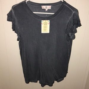 NWT blue ruffle shirt